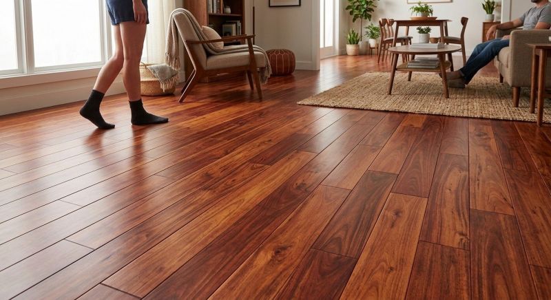 Cherry Floor Installation in Fallbrook, CA