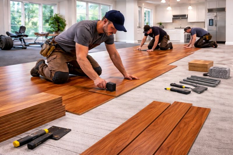 Cherry Floor Installation in Hemet, CA