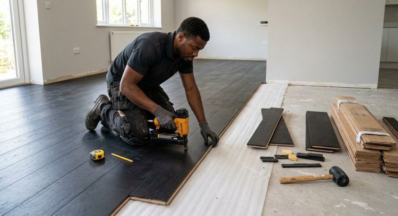 Dark Wood Floor Installation in Temecula, CA