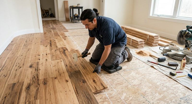 Hickory Floor Installation in Temecula, CA
