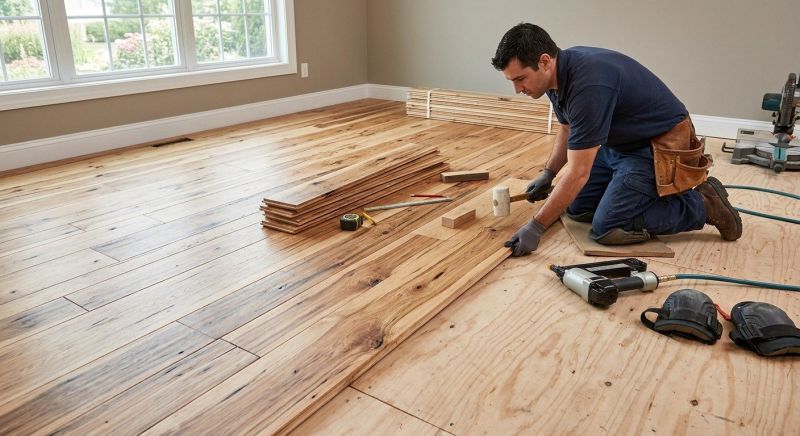 Hickory Floor Installation in Temecula, CA