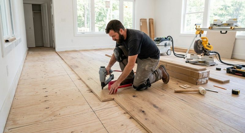 Oak Floor Installation in Fallbrook, CA
