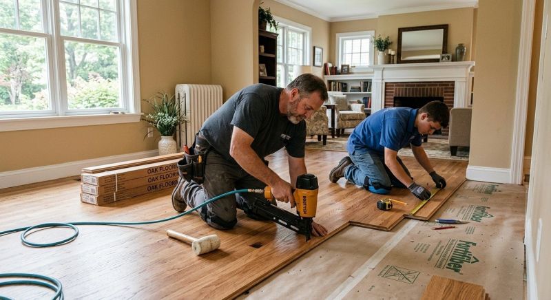 Oak Floor Installation in Lake Elsinore, CA